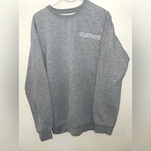 Dark Heather Gray Playboy Crewneck